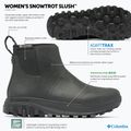 Women's winter boots Columbia Snowtrot Slush black/sea salt 8