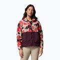 Women's wind jacket Columbia Spire Valley Printed Windbreaker washed red ikatbloom print/moonvista