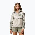 Women's wind jacket Columbia Spire Valley Printed Windbreaker safari fieldaze print/dark stone