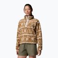 Women's fleece sweatshirt Columbia Helvetia II Printed Cropped Half Snap delta/retrotree