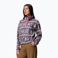 Women's fleece sweatshirt Columbia Helvetia II Printed Cropped Half Snap sea salt/retrotee 4