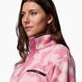 Women's fleece sweatshirt Columbia Helvetia II Printed Cropped Half Snap rosette/sprayflower 5
