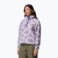 Women's fleece sweatshirt Columbia Helvetia II Printed Cropped Half Snap stormwatch/sprayflower 4