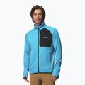 Men's trekking sweatshirt Columbia Triple Canyon Grid Fleece Full Zip II compass blue heather/black 5