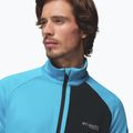 Men's trekking sweatshirt Columbia Triple Canyon Grid Fleece Full Zip II compass blue heather/black 6