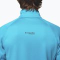 Men's trekking sweatshirt Columbia Triple Canyon Grid Fleece Full Zip II compass blue heather/black 7