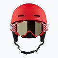 Children's ski helmet Salomon Player Combo + Goggles XV Jr cherry tomato/red silver mirror 4