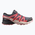Children's running shoes Salomon Speedcross Waterproof grisaille/hushed violet/rouge red 8