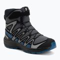 Children's hiking boots Salomon XA Pro V8 Winter Waterproof turbulence / black / dark blue