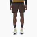 Men's running shorts Salomon Shakeout C 2IN1 7" coffee bean