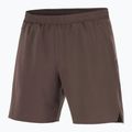 Men's running shorts Salomon Shakeout C 2IN1 7" coffee bean 4