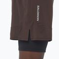Men's running shorts Salomon Sense 2IN1 coffee bean 4