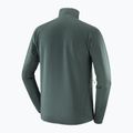 Men's trekking sweatshirt Salomon Essential Lightwarm Full Zip green gables 4