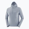 Men's running jacket Salomon Sense Aero Hybrid Half Zip Hooded trade winds 7