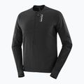 Men's running sweatshirt Salomon Ultra Fleece Deep Black 8
