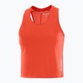 Women's running top Salomon Sense Aero Short Tank fiery red 4