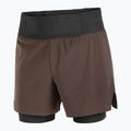 Men's running shorts Salomon Sense Aero 2IN1 5" coffee bean 8