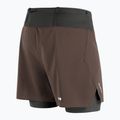 Men's running shorts Salomon Sense Aero 2IN1 5" coffee bean 9