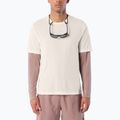 Men's running shirt Salomon Shakeout Core GFX SS Tee whisper white/pink frosting