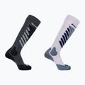 Ski socks Salomon S/Access 2-Pack anthracite/sweet lavender