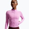 Women's training sweatshirt Nike Zenvy Dri-Fit Full Zip light magenta/white