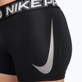 Women's training shorts Nike Pro Mid Rise Biker 3" black/white/metallic silver 8