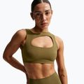 Training bra Nike Zenvy Light-Support Lightly Lined olive flak/white 5