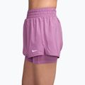 Women's shorts Nike One Dri-Fit High-Waisted 3" 2In1 light magenta/white 3