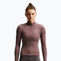 Women's training sweatshirt Nike One Fitted Dri-Fit Full-Zip burgundy tattoo/white