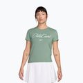Women's tennis T-shirt Nike Court Heritage steam/barely green
