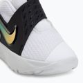 Children's shoes Nike Team Hustle D 12 white/black/clear emerald/topaz gold 7