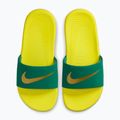Children's flip-flops Nike Coffee malachite/sonic yellow/metallic gold 3