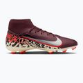 Men's football boots Nike United Mercurial Superfly 10 Academy MG burgundy crush/metallic silver