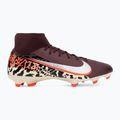 Men's football boots Nike United Mercurial Superfly 10 Academy MG burgundy crush/metallic silver 2