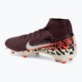 Men's football boots Nike United Mercurial Superfly 10 Academy MG burgundy crush/metallic silver 3