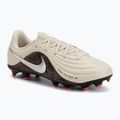 Children's football boots Nike United Jr. Tiempo Maestro Academy MG fossil/burgundy crush/metallic silver