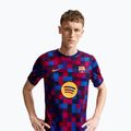 Men's football shirt Nike FC Barcelona Dri-Fit Pre-Match noble red/mineral yellow 4