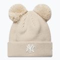 Women's winter hat New Era Double Pom Beanie New York Yankees stone