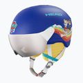 Children's ski helmet HEAD Yuki Visor Paw S2 Jr paw blue/silver/red