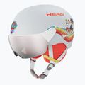 Children's ski helmet HEAD Yuki Visor Paw S2 Jr paw sky/silver/red