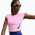 Women's running shirt Nike Tempo Swoosh Run Dri-Fit pink rise/pink rise/old royal 4