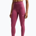 Women's leggings Nike One pink smoke/white 4