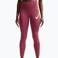 Women's leggings Nike Tempo Swoosh Run pink smoke/white 5