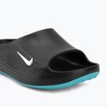 Men's slides Nike ReactX Rejuven8 black/gamma blue/metallic silver 7