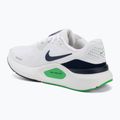 Men's running shoes Nike Structure 26 white/green spark/midnight navy 3
