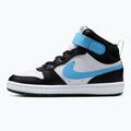 Children's shoes Nike Court Borough Mid 2 white/black/arctic green/football blue 2