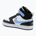 Children's shoes Nike Court Borough Mid 2 white/black/arctic green/football blue 3