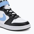 Children's shoes Nike Court Borough Mid 2 white/black/arctic green/football blue 7