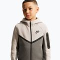 Children's sweatshirt Nike Sportswear Tech Fleece moon particle/cave stone/black/black 4