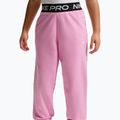 Children's trousers Nike Pro Fleece pink rise/pink rise/black/white 3